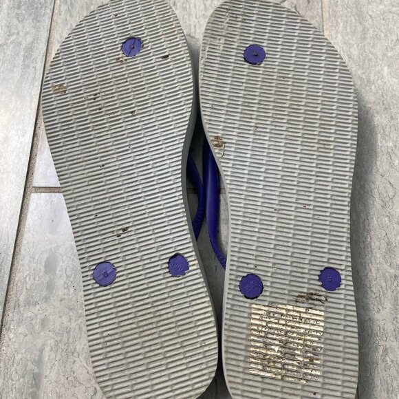 Havaianas Purple Camo Flip Flops Sandals Size 9/10W - Picture 3 of 3